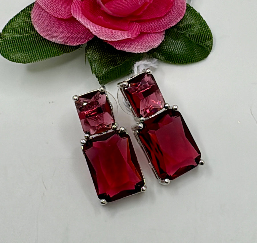 Ruby Swarovski Earrings