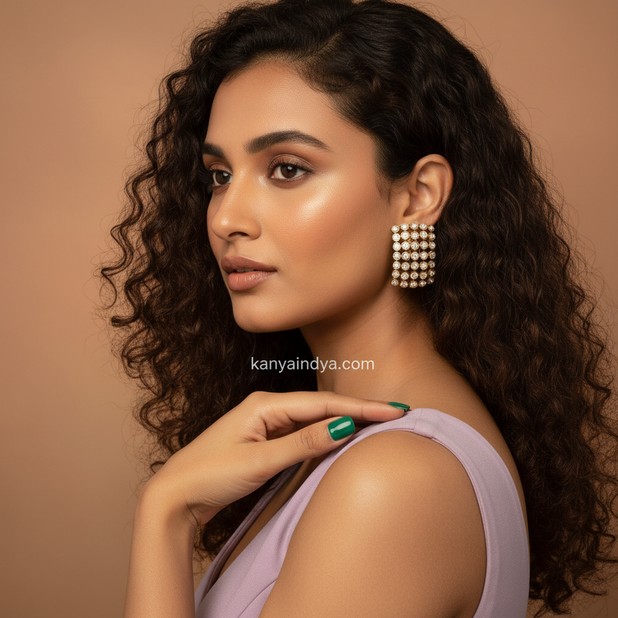 Clear Moissanite Stud Earrings