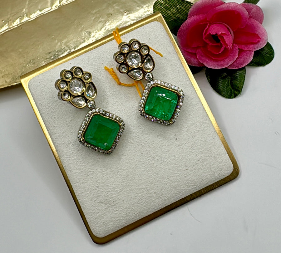 Green Moissanite Earrings