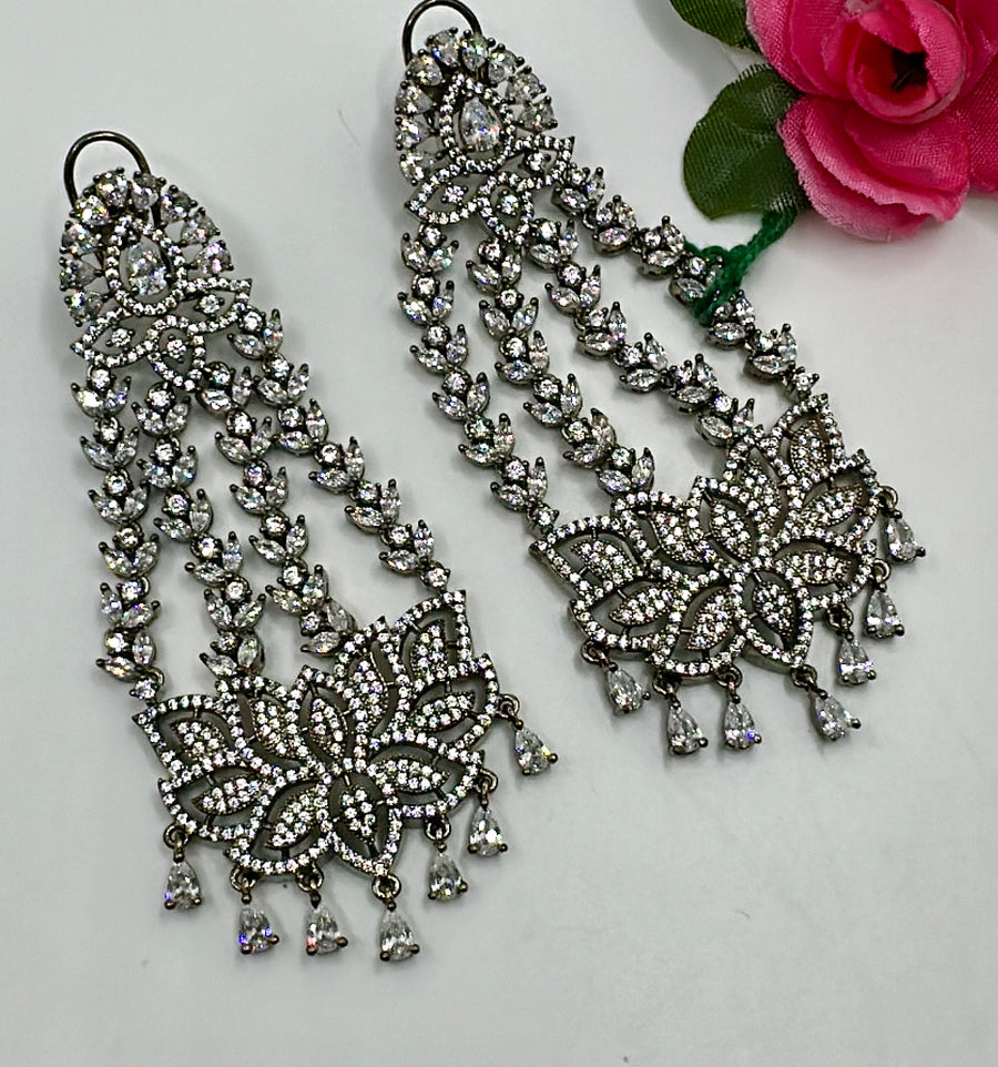 Clear Victorian Statement Earrings