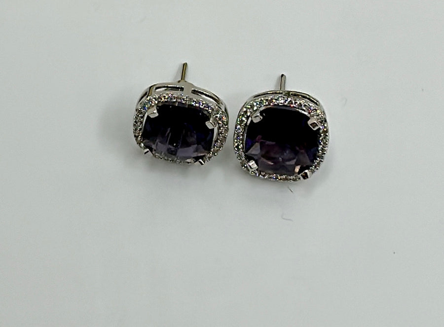 Purple Swarovski Studs