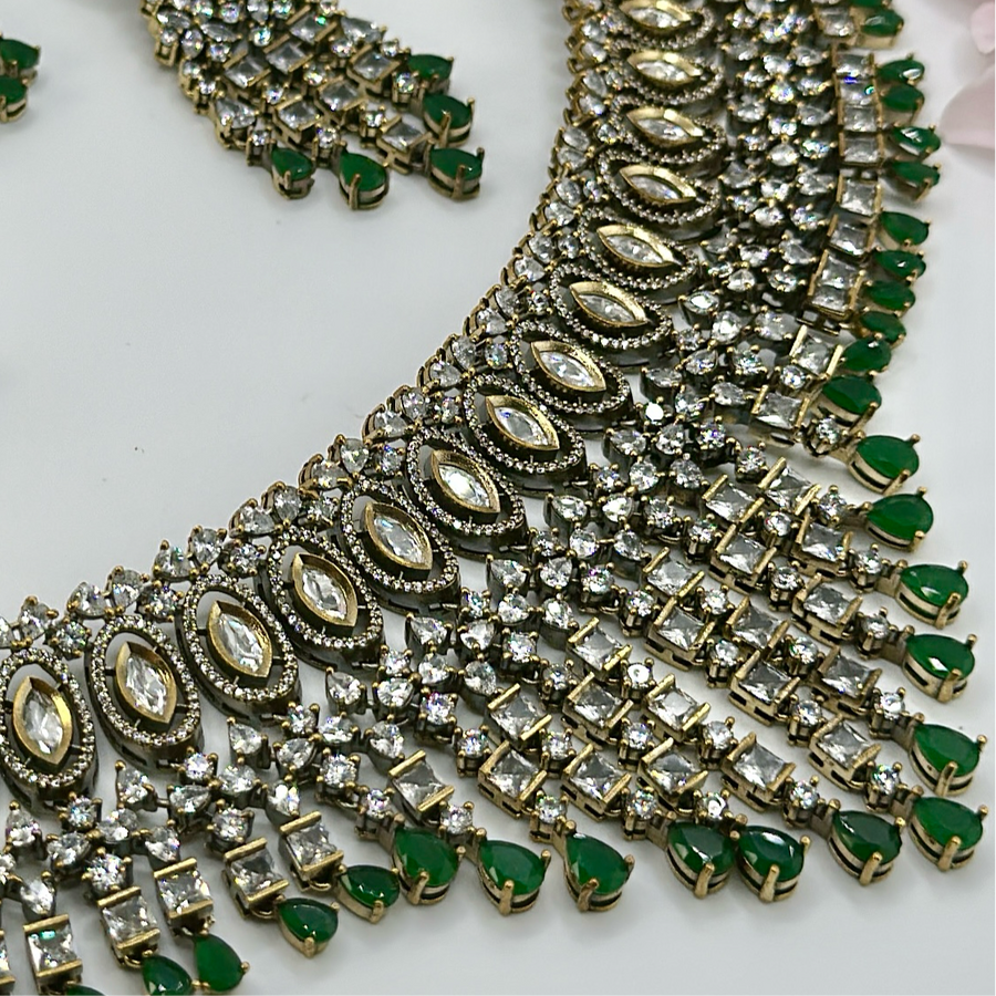 Green Kundan Bridal Necklace Set