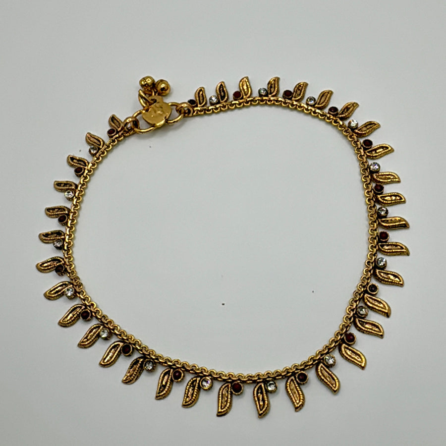 Multi Antique Gold Anklet