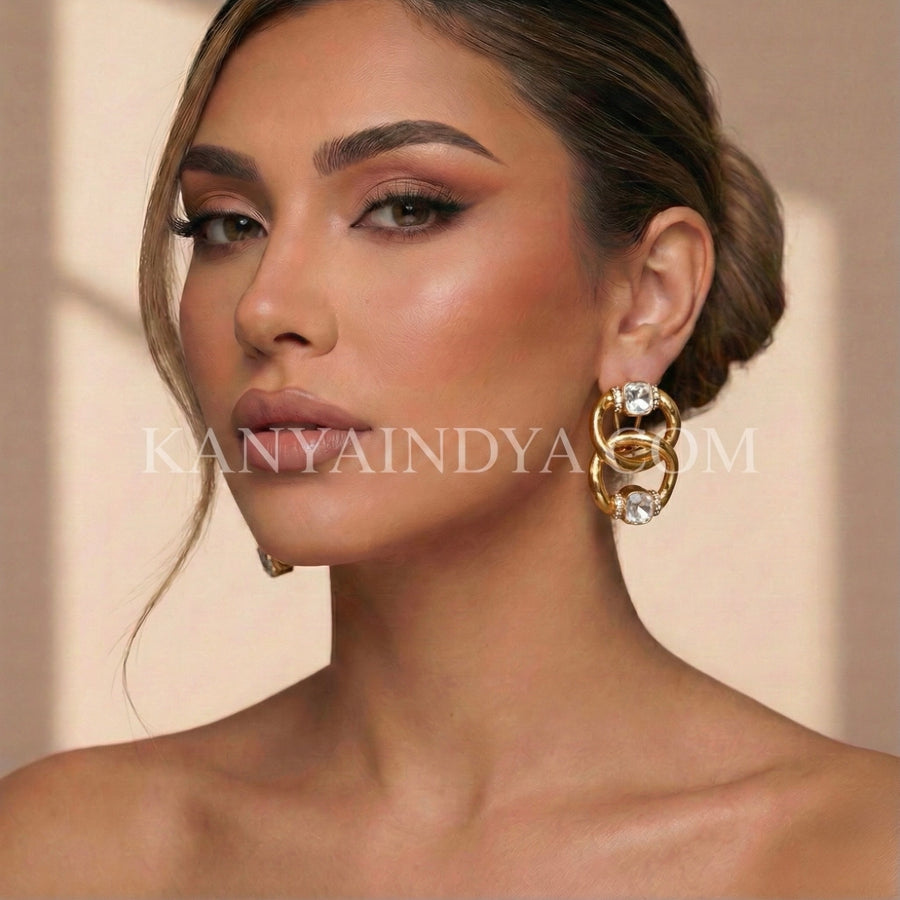 Clear Chic Moissanite Stud Earrings