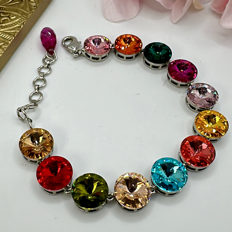 Multi Swarovski Adjustable Bracelet