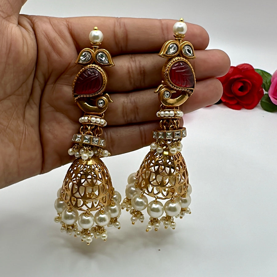 Ruby Amrapali Inspired Statement Long Jhumka