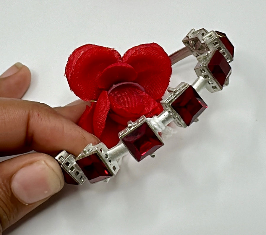 Red Swarovski Bracelet Cuff