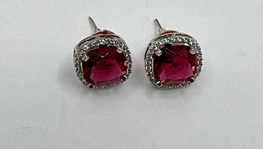 Ruby Swarovski Studs