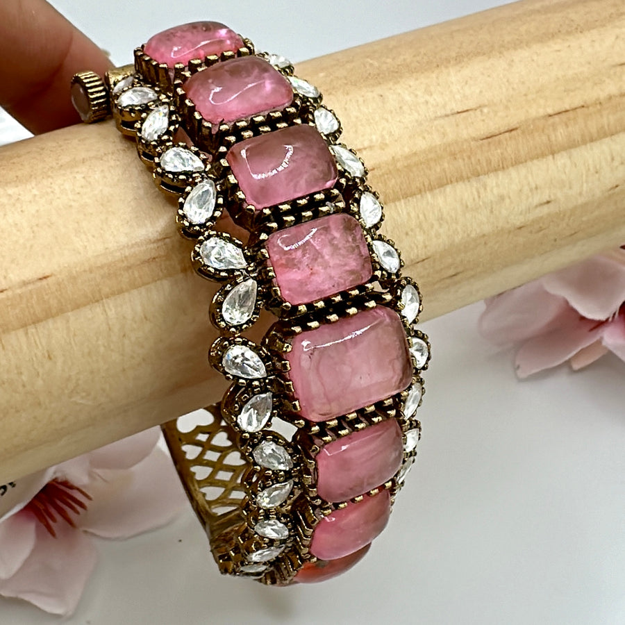 Pink Doublet Statement Openable Bracelet( Fits Size 2.2-2.6)