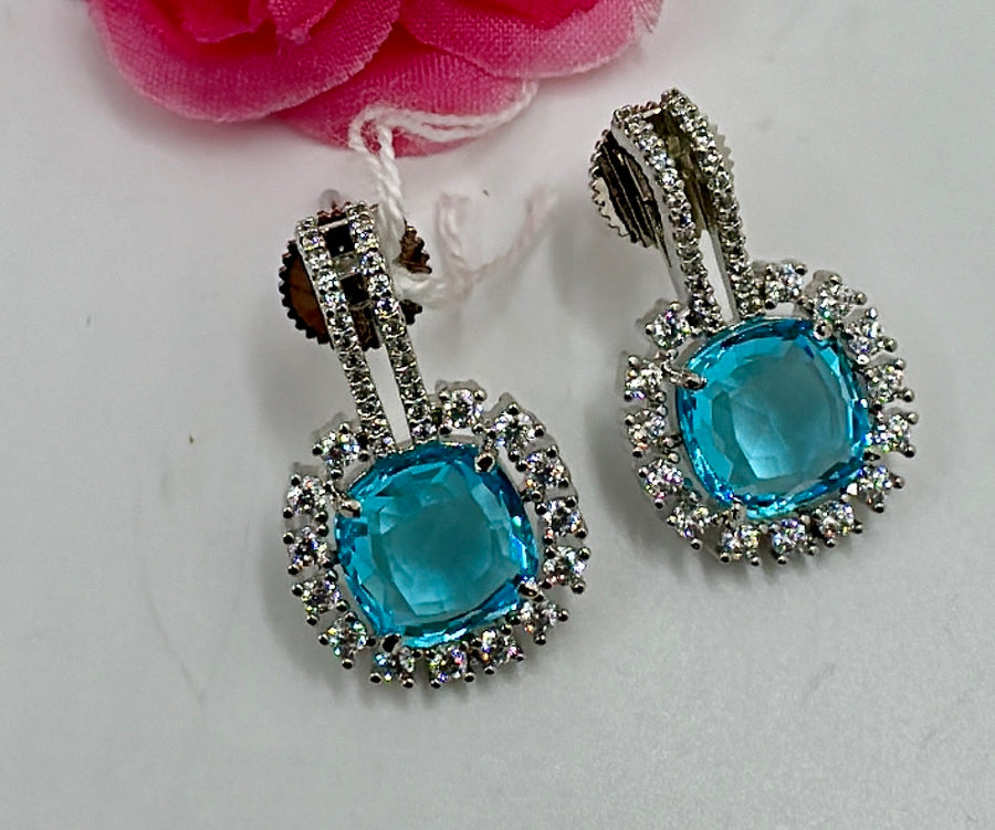 Turquoise Swarovski Earrings