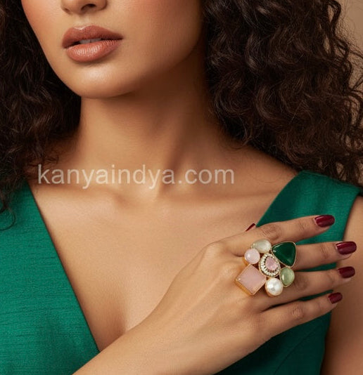 Pink Multi Adjustable Finger Ring