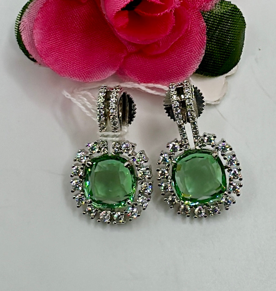 Mint Swarovski Earrings