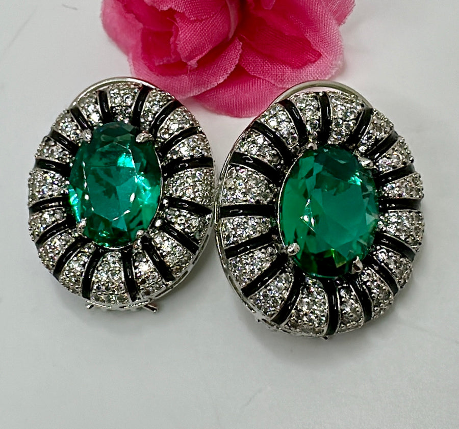 Teal  Victorian Studs