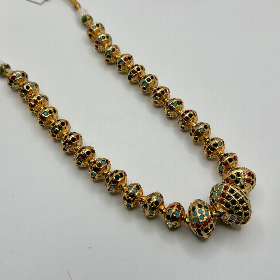 Multi Navratan Long Necklace