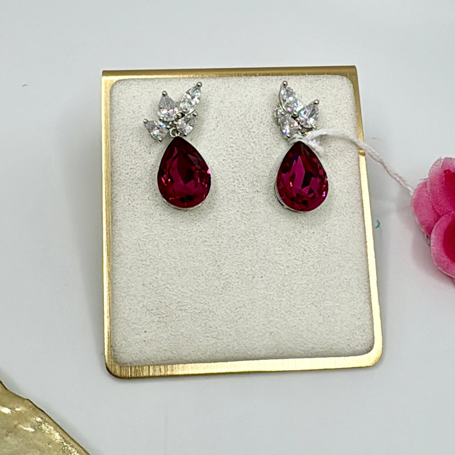 Ruby Swarovski Earrings