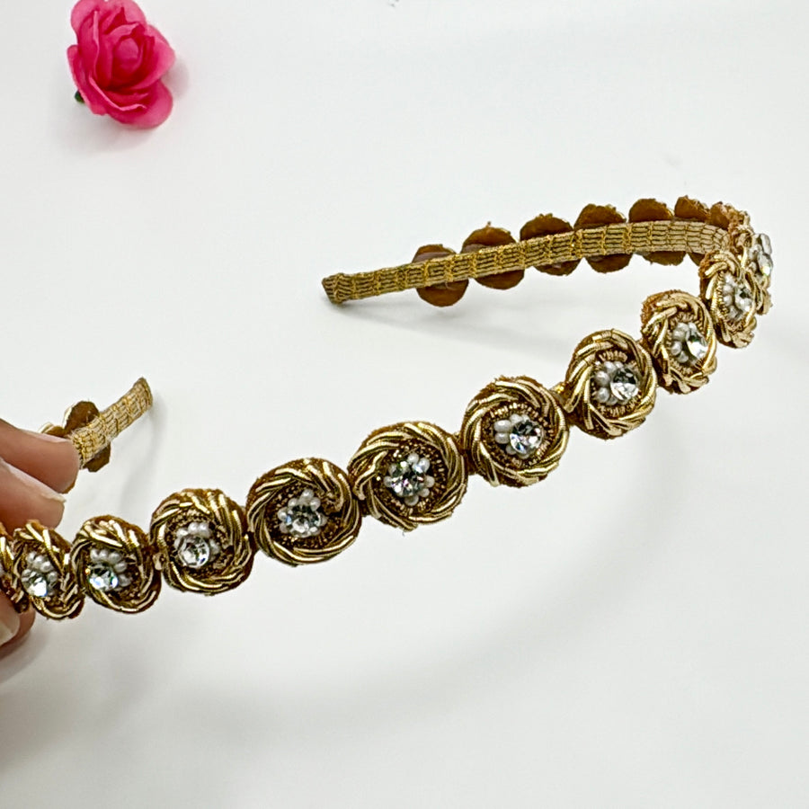 Clear Flower Design Handwork Hairband