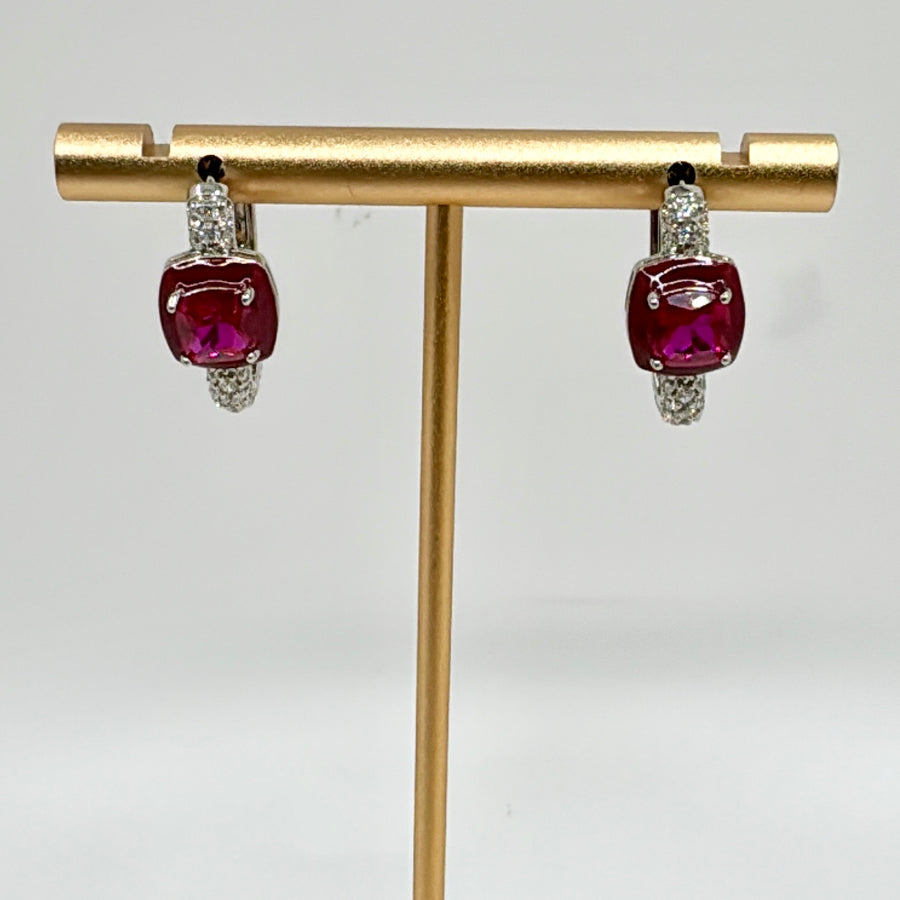 Ruby American Diamonds Earrings