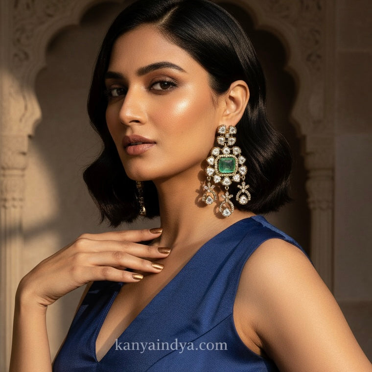 Mint Moissanite Earrings