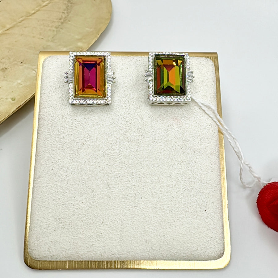 Rainbow Swarovski Studs