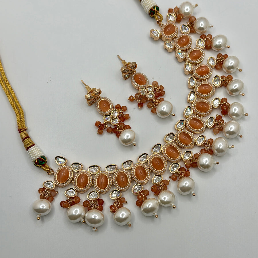 Peach Tyaani Inspired Choker Set