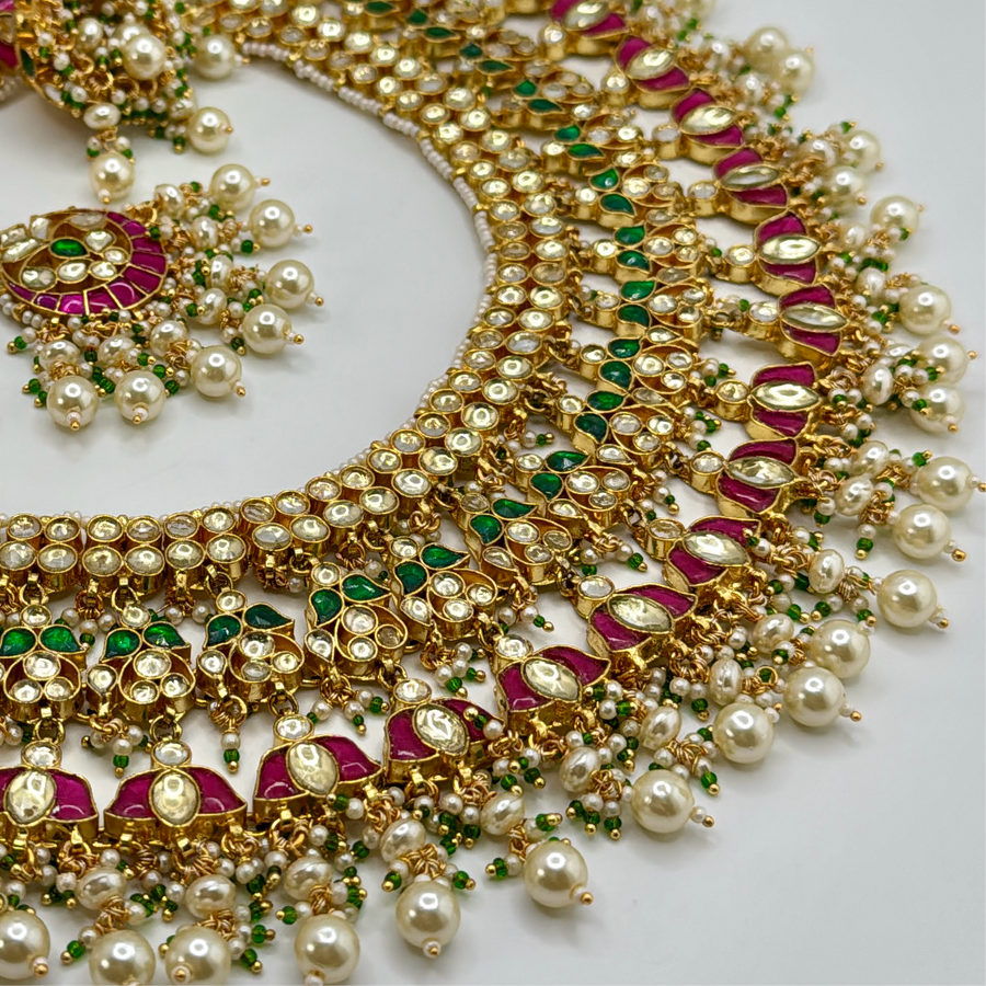 Multi Statement Paachi Bridal Statement Necklace Set