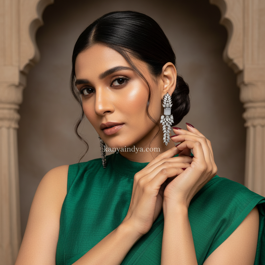 White Cubic Zirconia Earrings