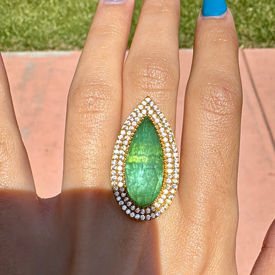 Mint Doublet Adjustable Finger Ring