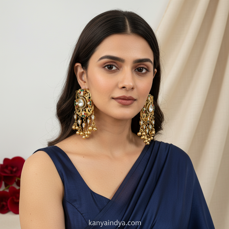 Multi Silver Lookalike Moissanite Stud Earrings