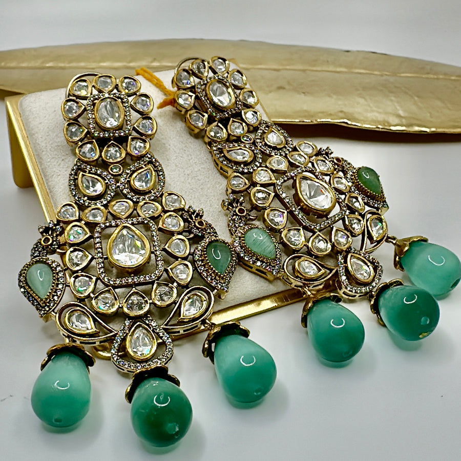 Turquoise Tyaani Inspired Statement Earrings