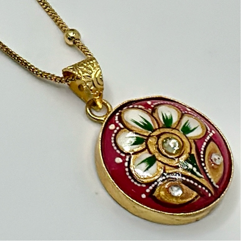 Ruby Tanjore Pendant