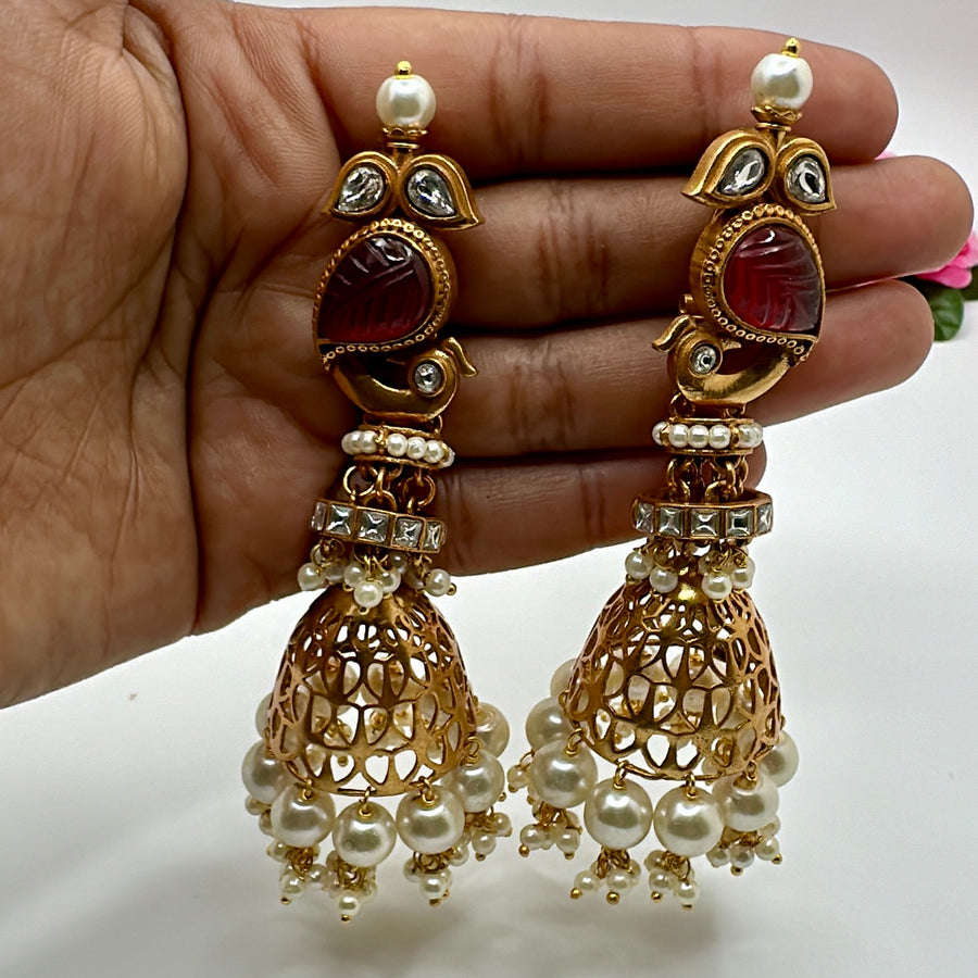 Ruby Amrapali Inspired Statement Long Jhumka