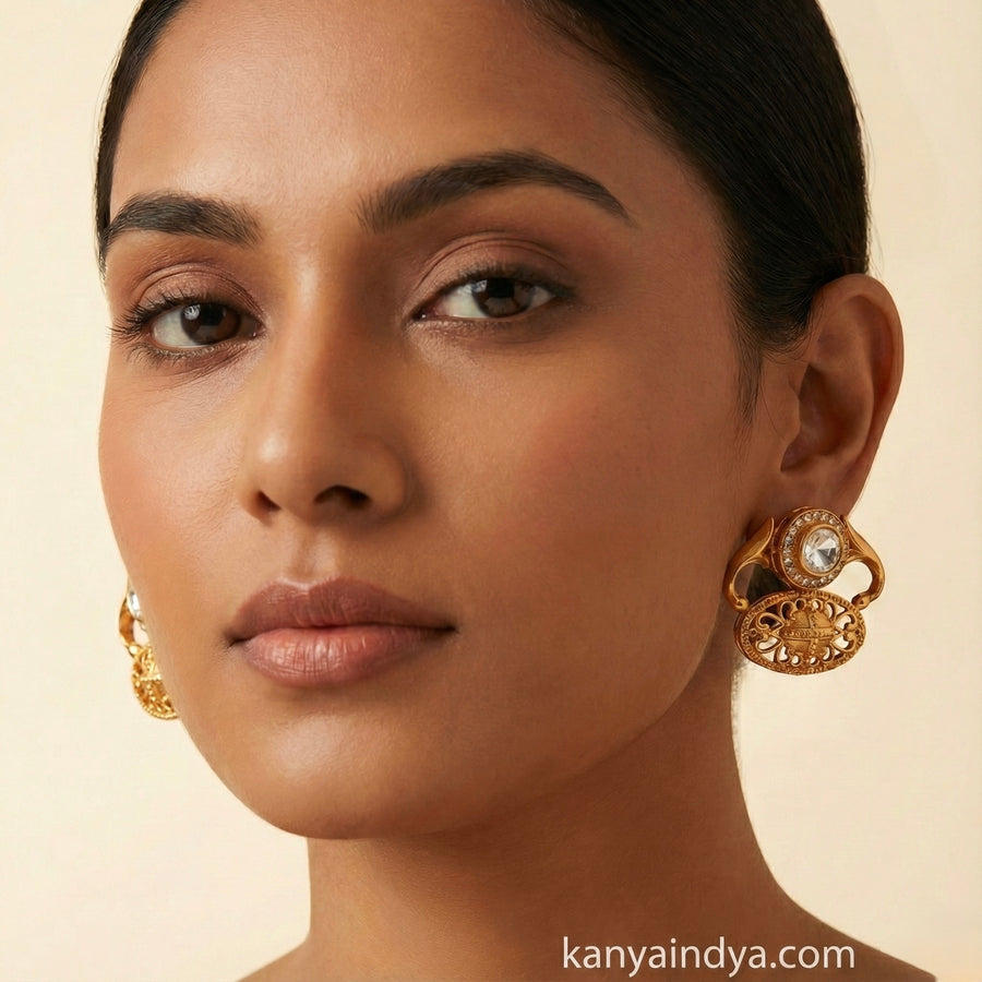 Clear Moissanite Stud Earrings