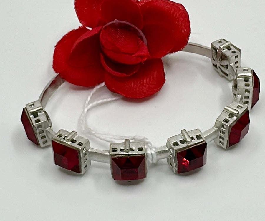 Red Swarovski Bracelet Cuff