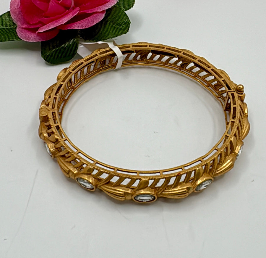 Clear Antique Gold  Lookalike Bangle (Openable Size 2.4)