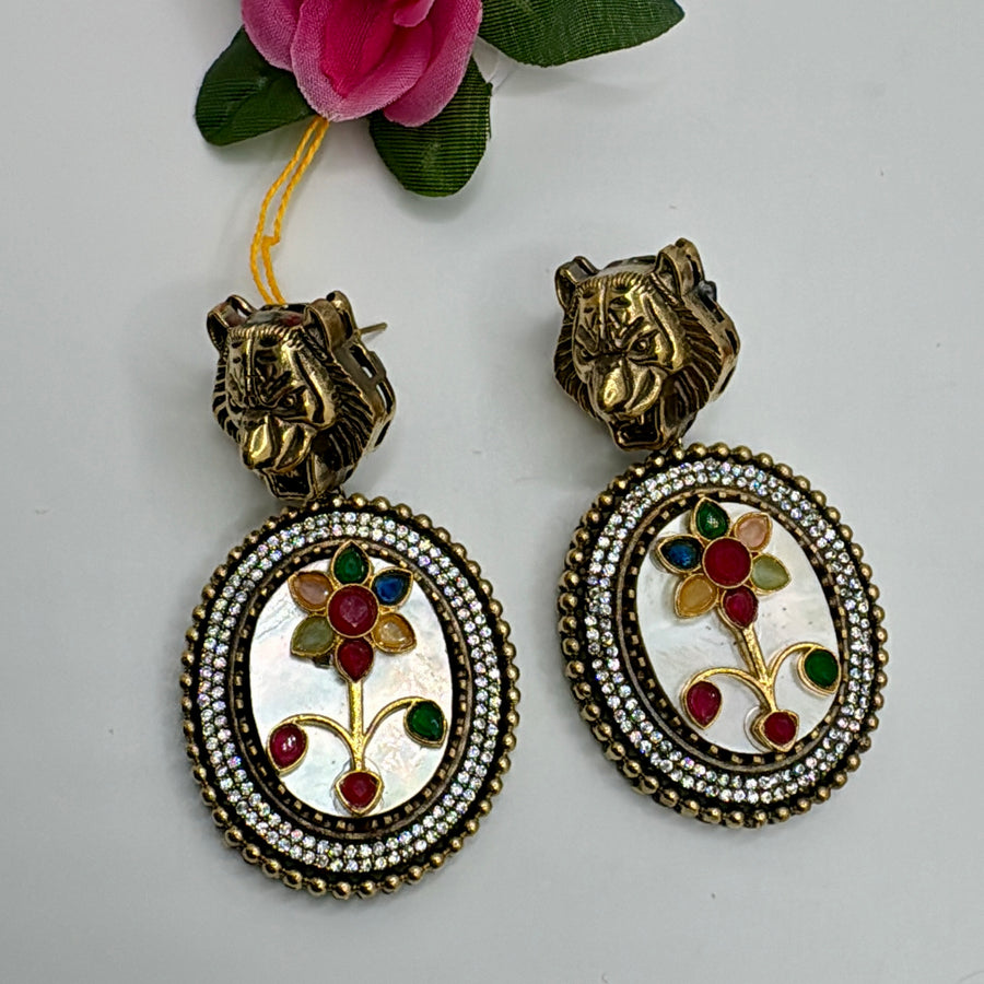 Sabya Inspired Multi Stone Earrings