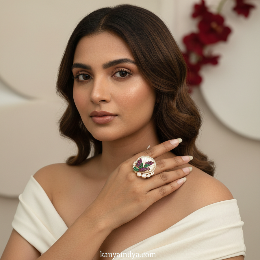 Multi MOP AdjustableFinger Ring