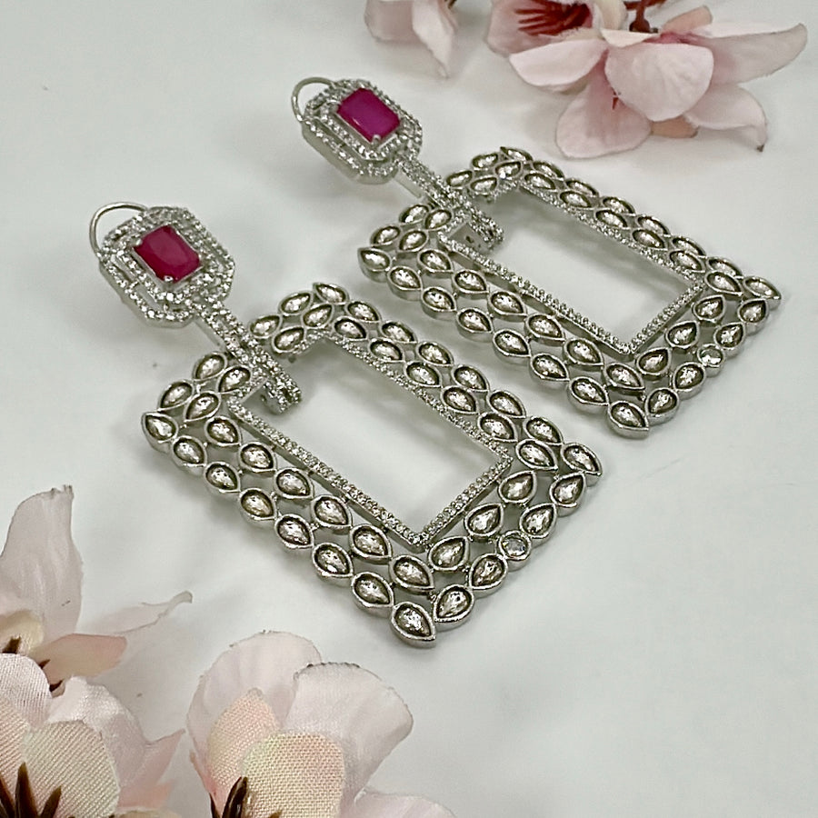Ruby Kundan Earrings