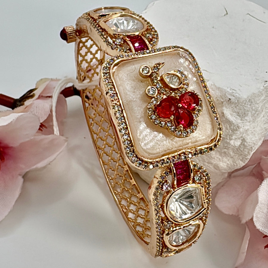 MOP & Ruby Openable Bangle(Fits Size 2.2-2.6)