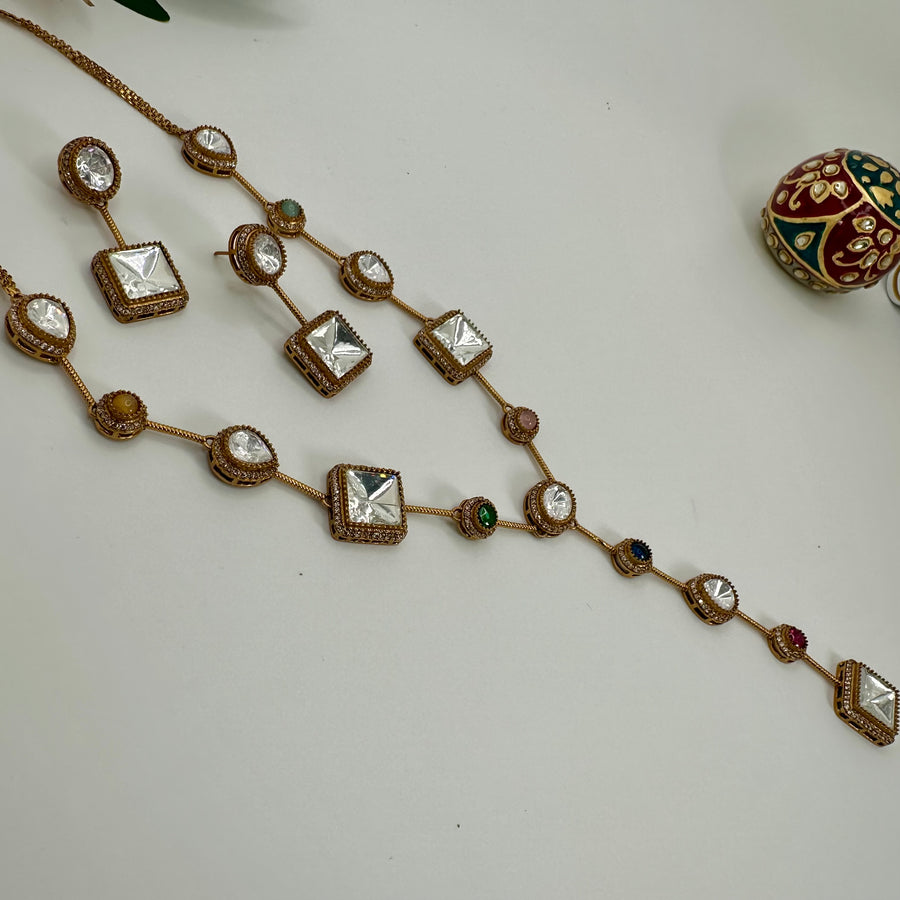 Multi Moissanite Chic Necklace Set
