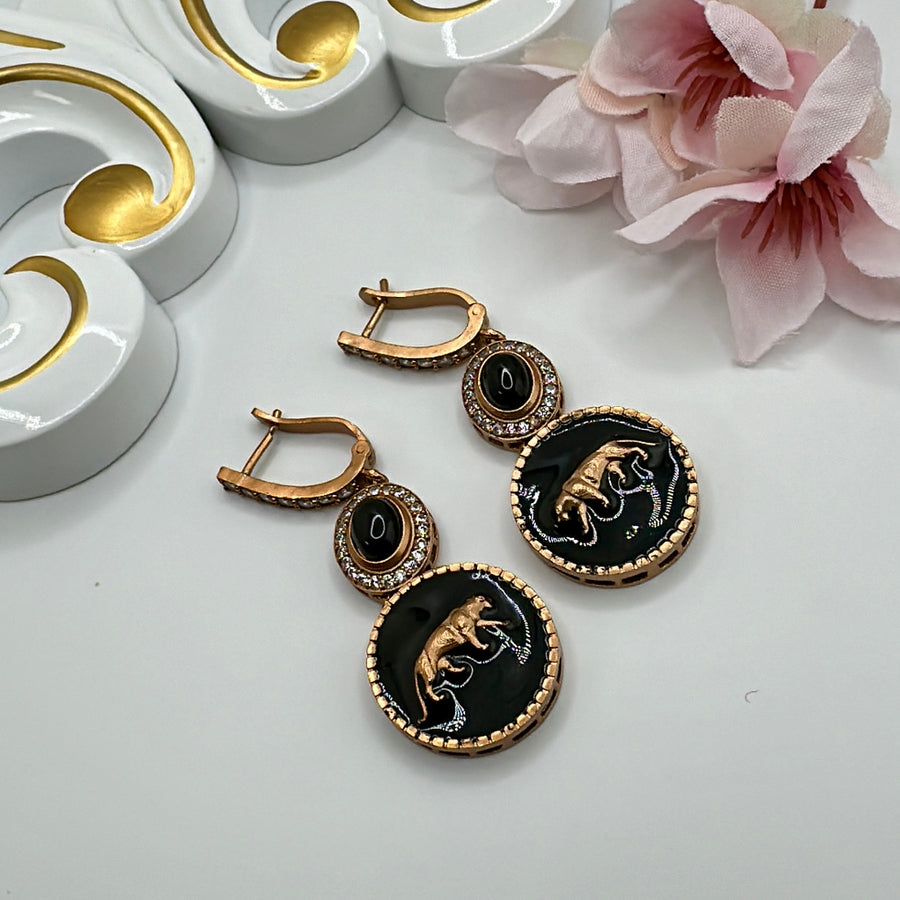 Black Sabya Inspired Dainty Earrings