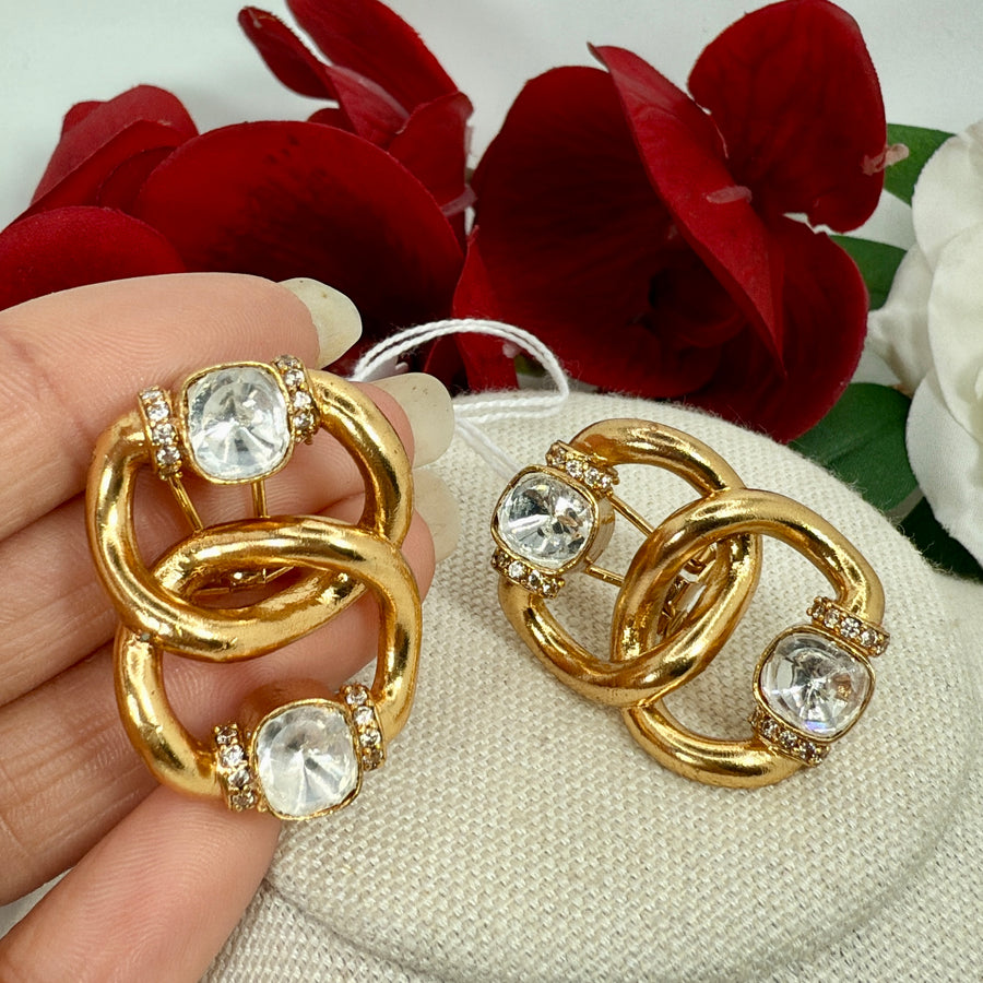 Clear Chic Moissanite Stud Earrings