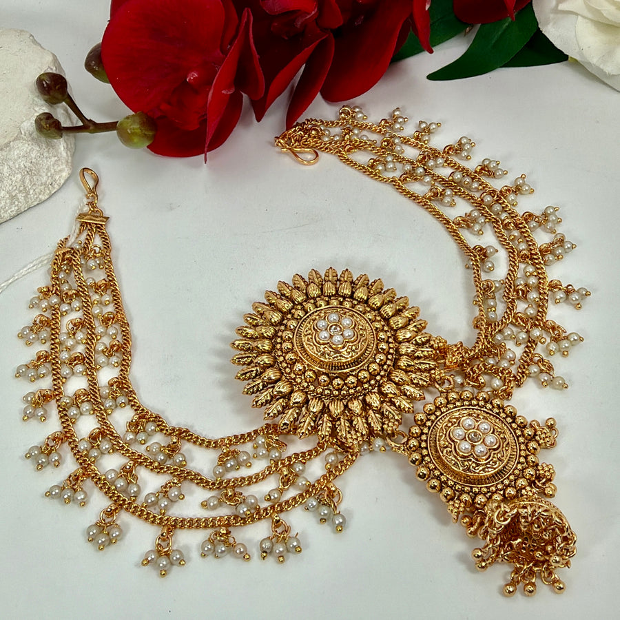 Clear Antique Gold Hair Accessories