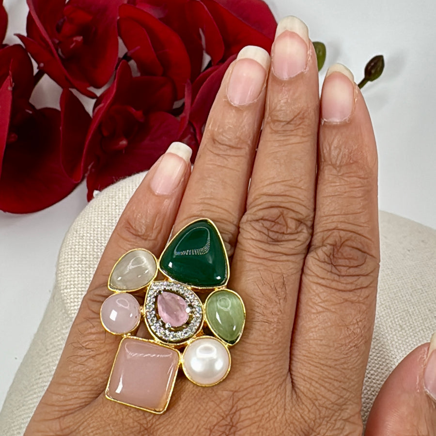 Pink Multi Adjustable Finger Ring