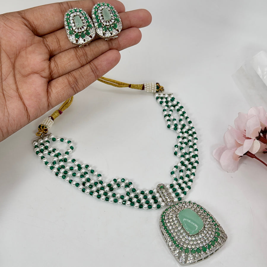 Mint Pearls Mallaika Arora Inspired Choker Necklace Set