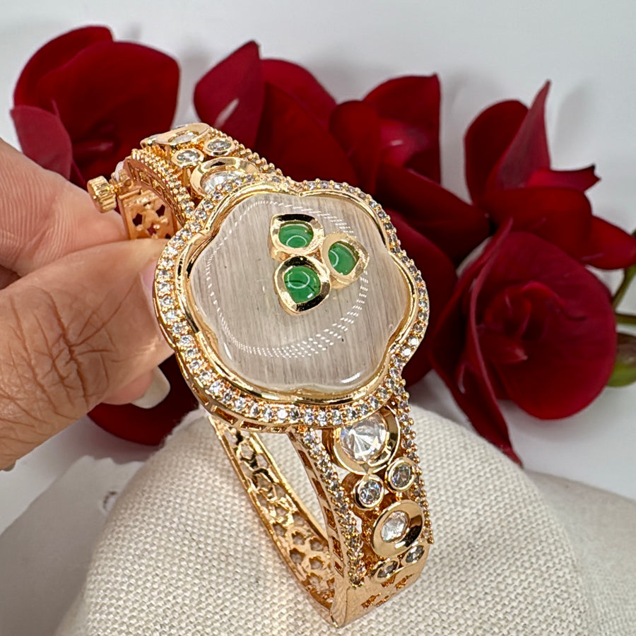 Green MOP Openable Bangle(Fits Size 2.2 to 2.6)