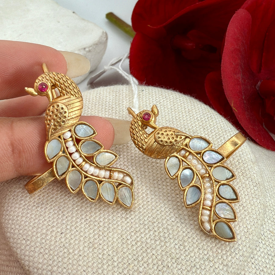 Clear MOP Ear Cuff Earrings
