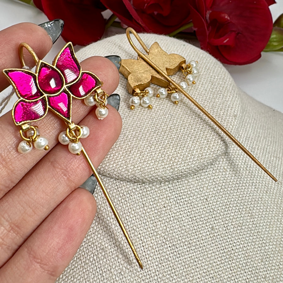 Ruby Paachi Jadau Cuff Earrings