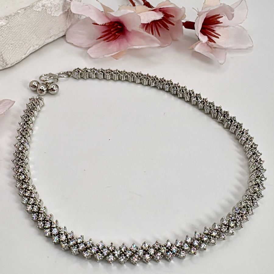 Clear American Diamonds CZ Anklet