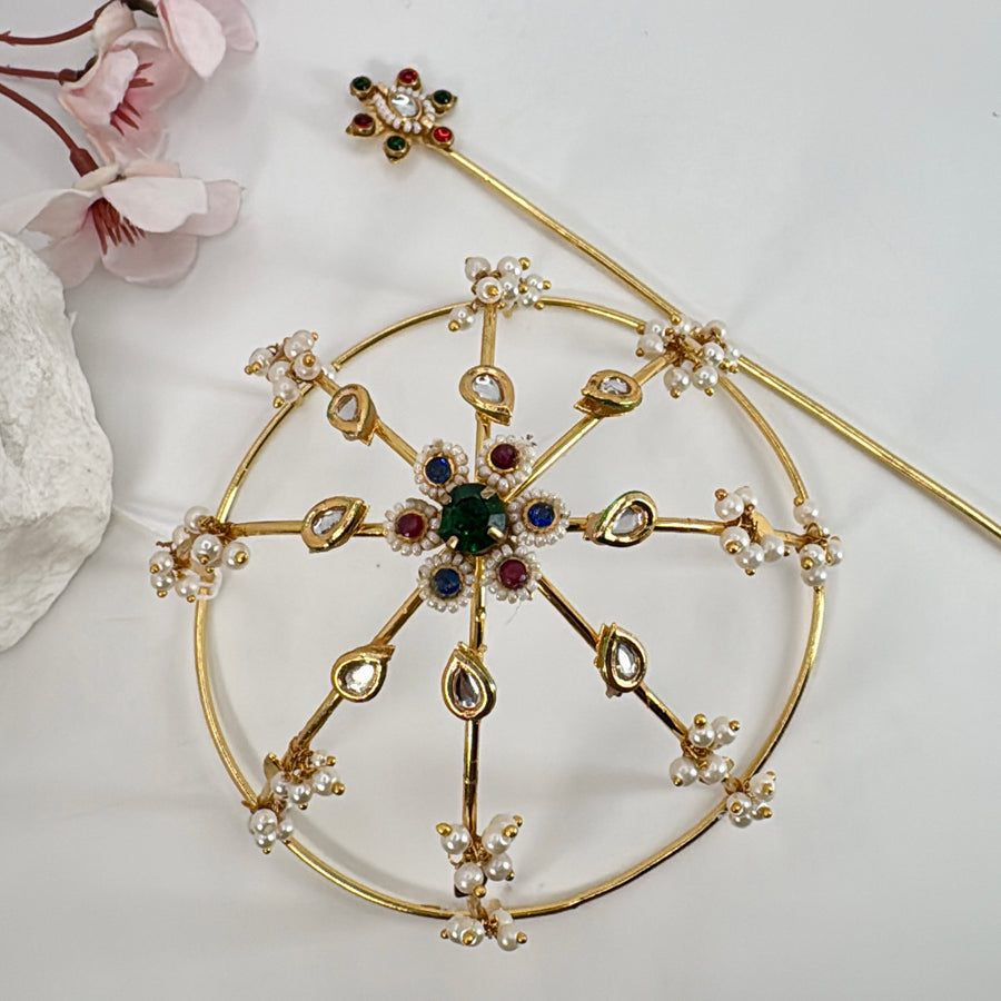 Multi Green Paachi Hair Bun Hair Accessory