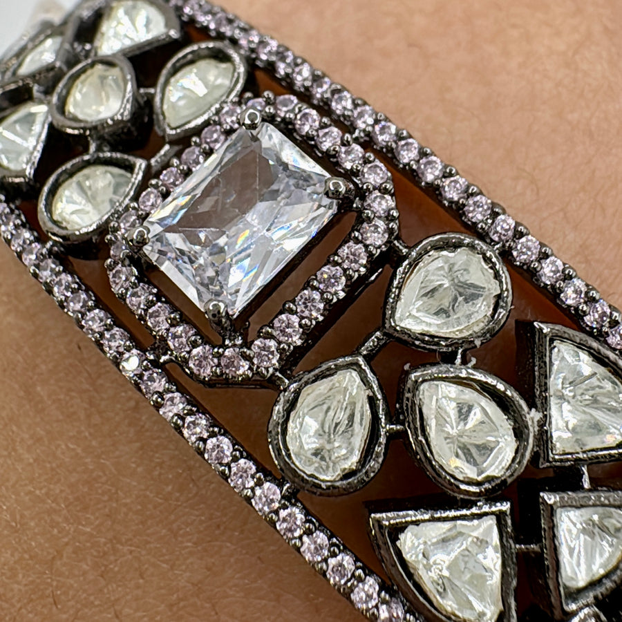 Pink Moissanite Openable Bracelet (Fits Size 2.4-2.8)